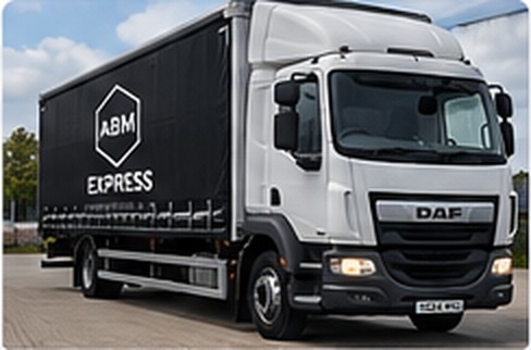 Representative DAF 18T curtain-side vehicle